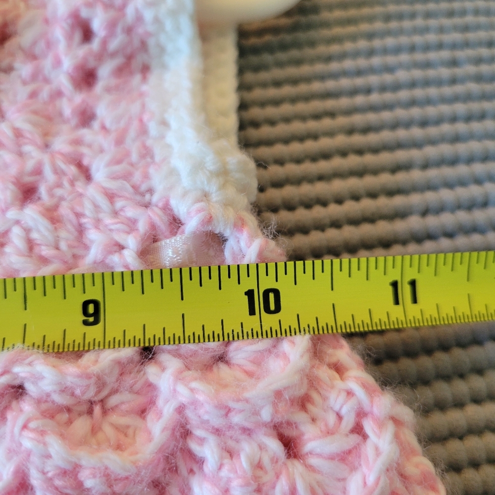 Newborn Handknitted Handmade Crochet Baby Knit Dress Hat Shoes Booties Pink - Picture 5 of 10